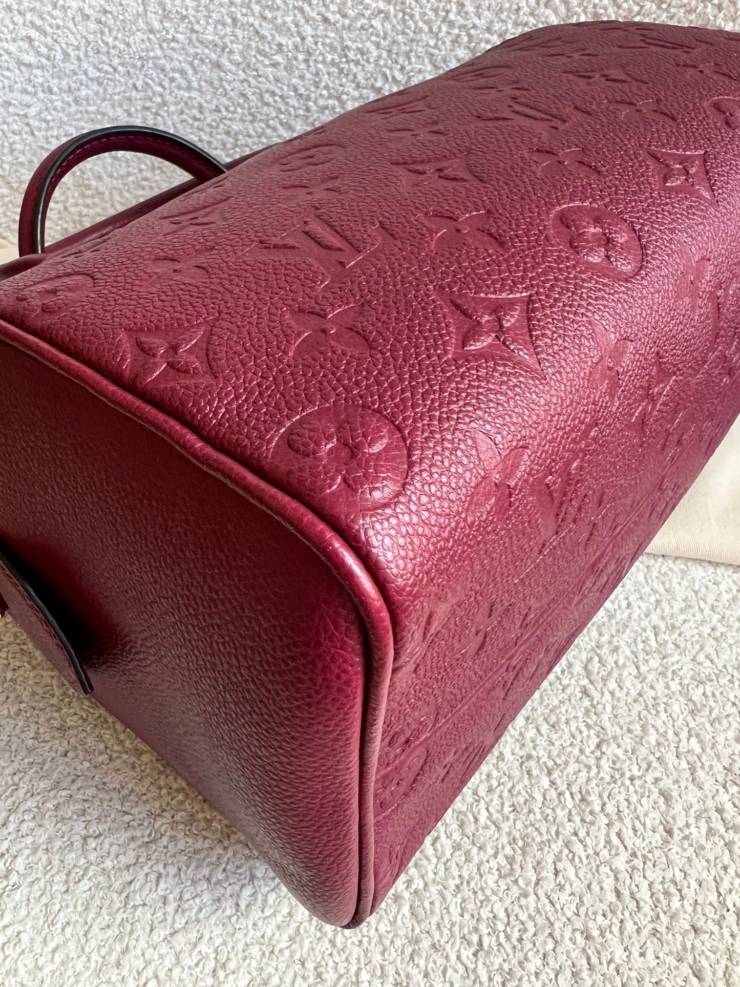 Louis Vuitton Speedy 25 Raisin Empreinte (RRP £1,840)