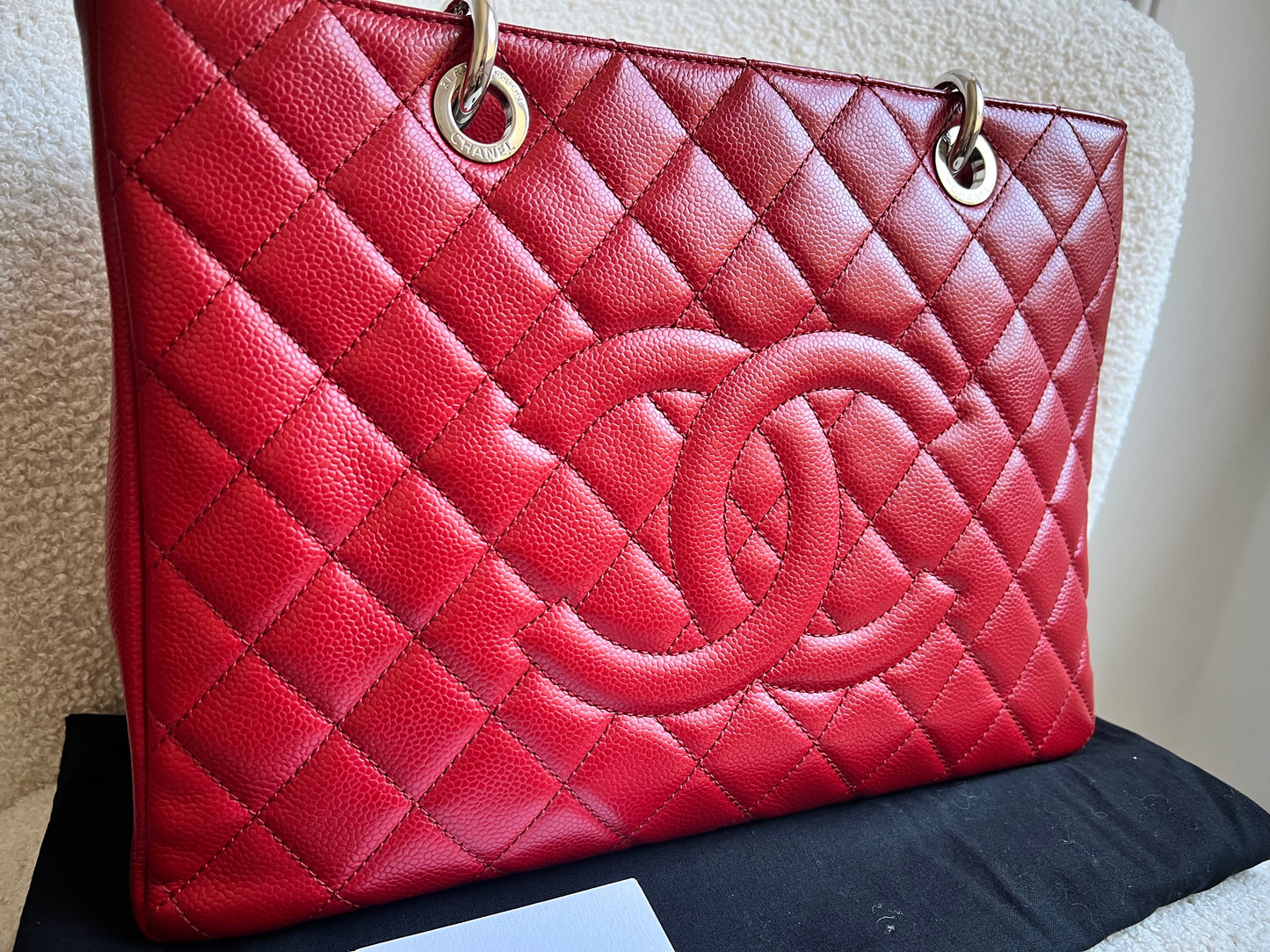 Chanel Red Caviar Grand Shopper Tote (GST)