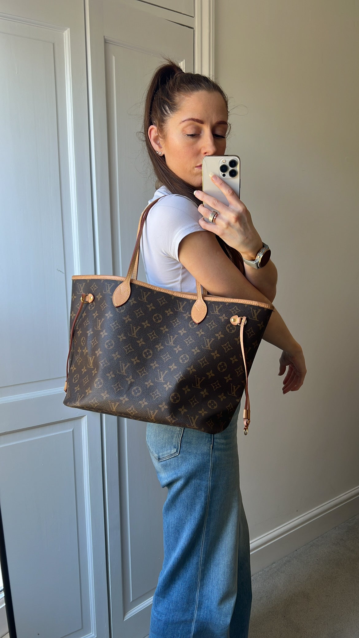 Louis Vuitton Neverfull MM Monogram Pivoine (RRP £1,430)