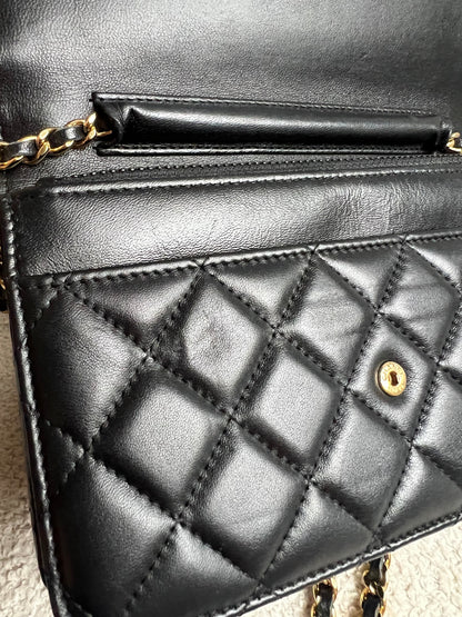 Chanel Wallet on Chain in Black Lambskin Gold Hardware (RRP £2,930)