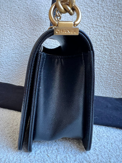 Chanel Black Caviar Medium Boy Bag (RRP £5800)