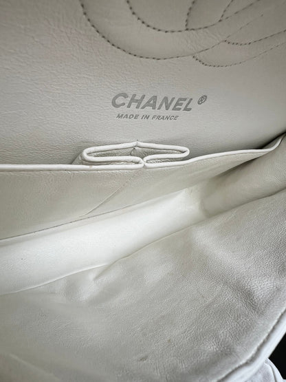 Chanel Medium Classic Flap in White Caviar (RRP £9090)
