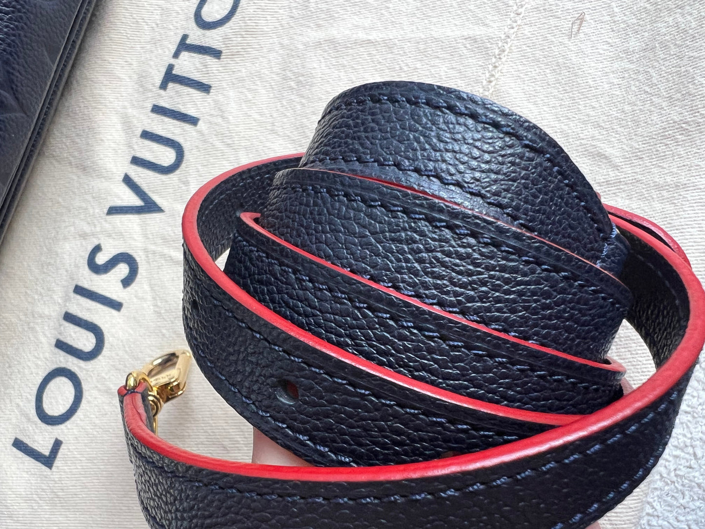 Louis Vuitton Pochette Metis Marine Rouge Empreinte (RRP £2,200)