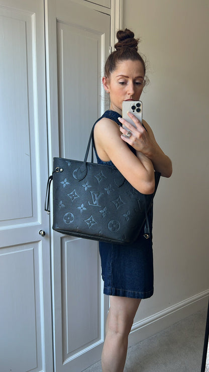 Louis Vuitton Neverfull MM Black Empreinte (RRP £2,010)