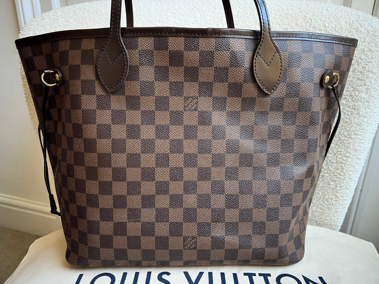 Louis Vuitton Neverfull MM Damier Ebene Rose Ballerine (RRP £1430)