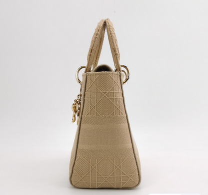 Dior Lady Dior Tote Bag 25Cm Beige 250108781015814