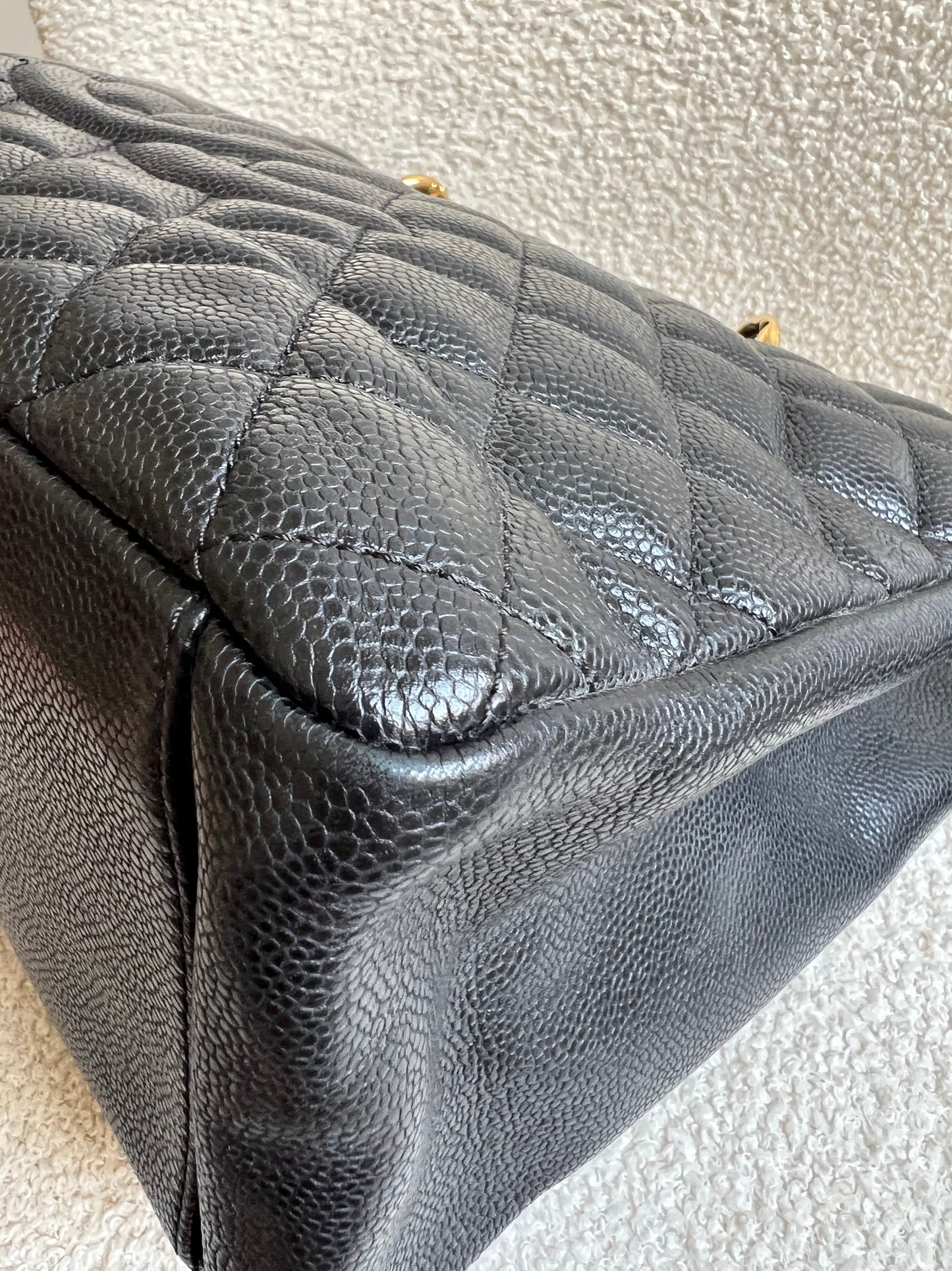 Chanel Black Caviar Grand Shopper Tote Gold Hardware (GST)