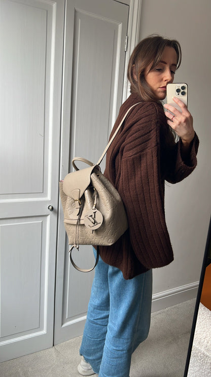 Louis Vuitton Tourterelle Montsouris Backpack Empreinte (RRP £2170)