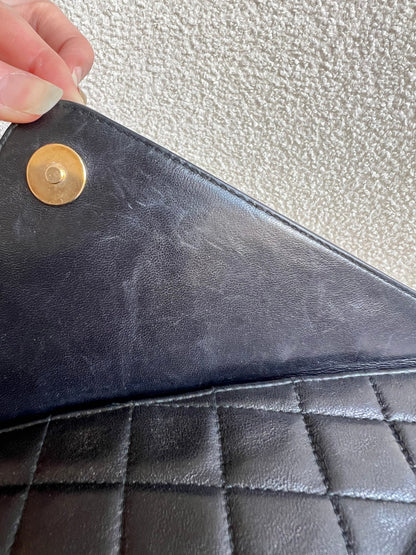 Chanel Vintage Black Lambskin Camera Bag with 24k Gold Hardware
