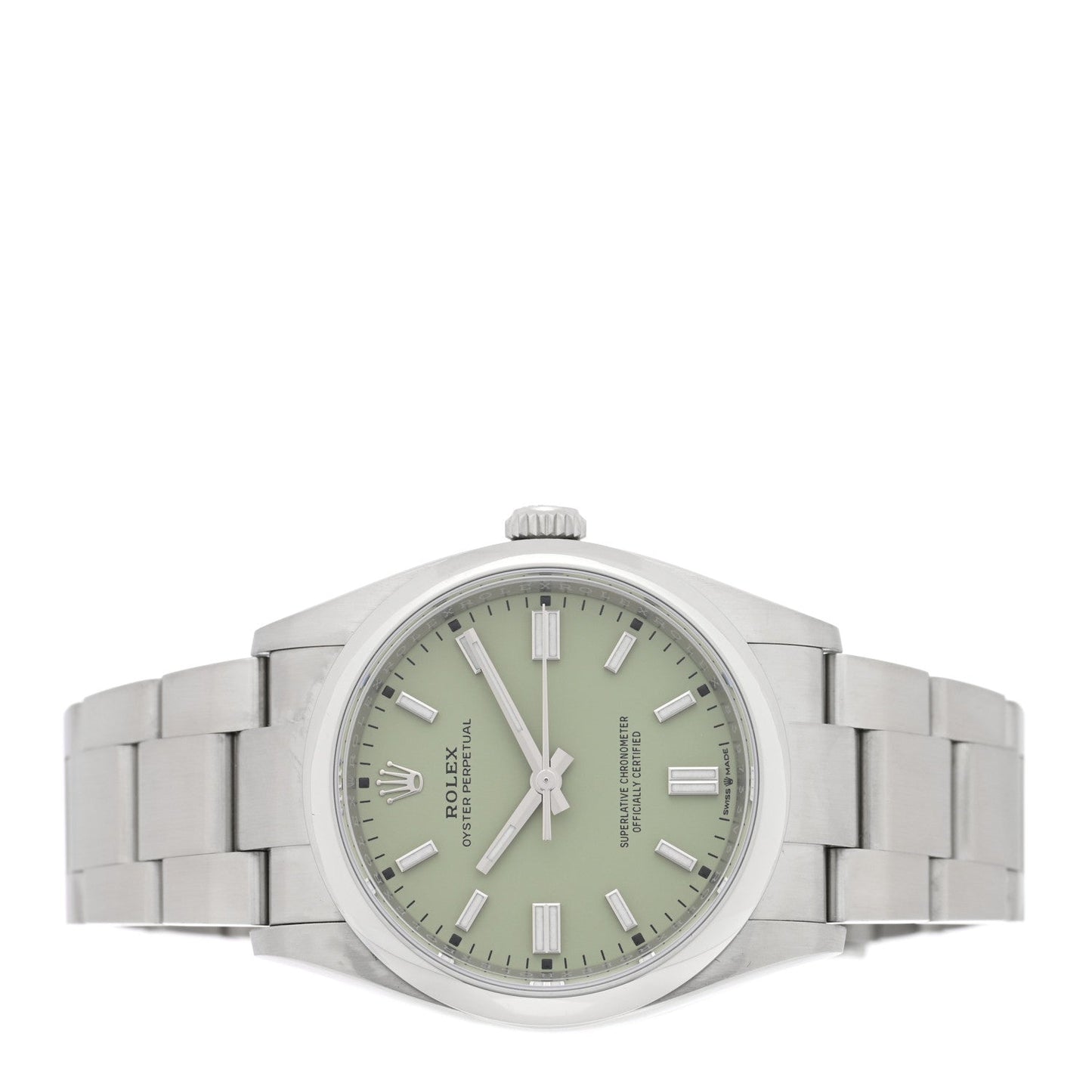 Stainless Steel 36mm Oyster Perpetual Watch Pistachio 126000