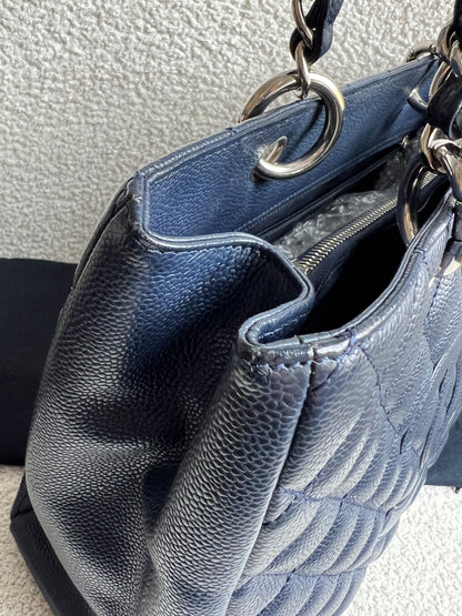 Chanel Navy Blue Caviar Grand Shopper Tote (GST)