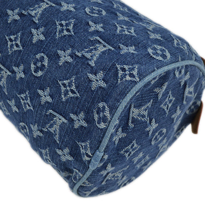 Louis Vuitton 2005 Blue Monogram Denim Neo Speedy Handbag M95019