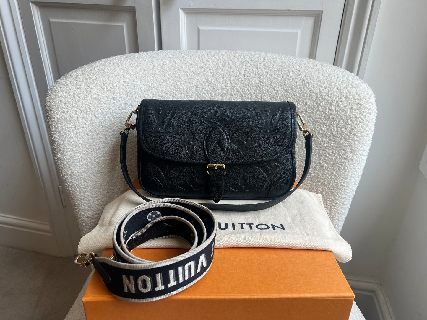 Louis Vuitton Diane Satchel Black Empreinte (RRP £2,120)