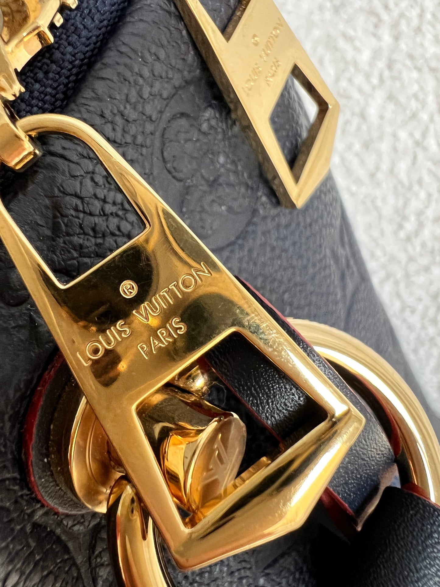 Louis Vuitton V Tote MM Navy Empreinte (RRP £2,390)
