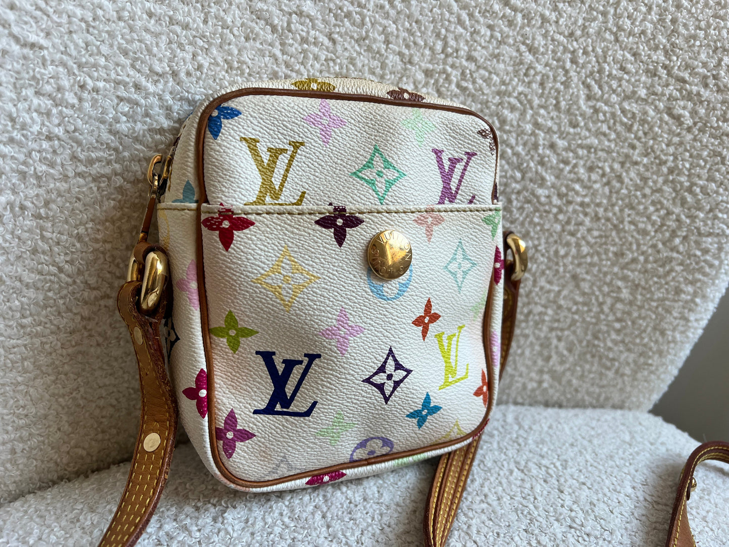 Louis Vuitton Rift Bag White Multicolore Takashi