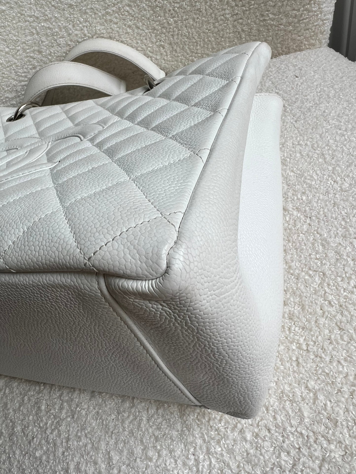Chanel White Caviar Grand Shopper Tote (GST)