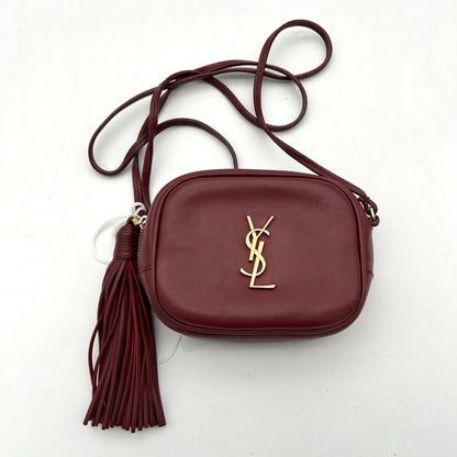 Saint Laurent Mini Monogram Lou Camera Bag - Burgundy Crossbody Bags, Handbags LA16986