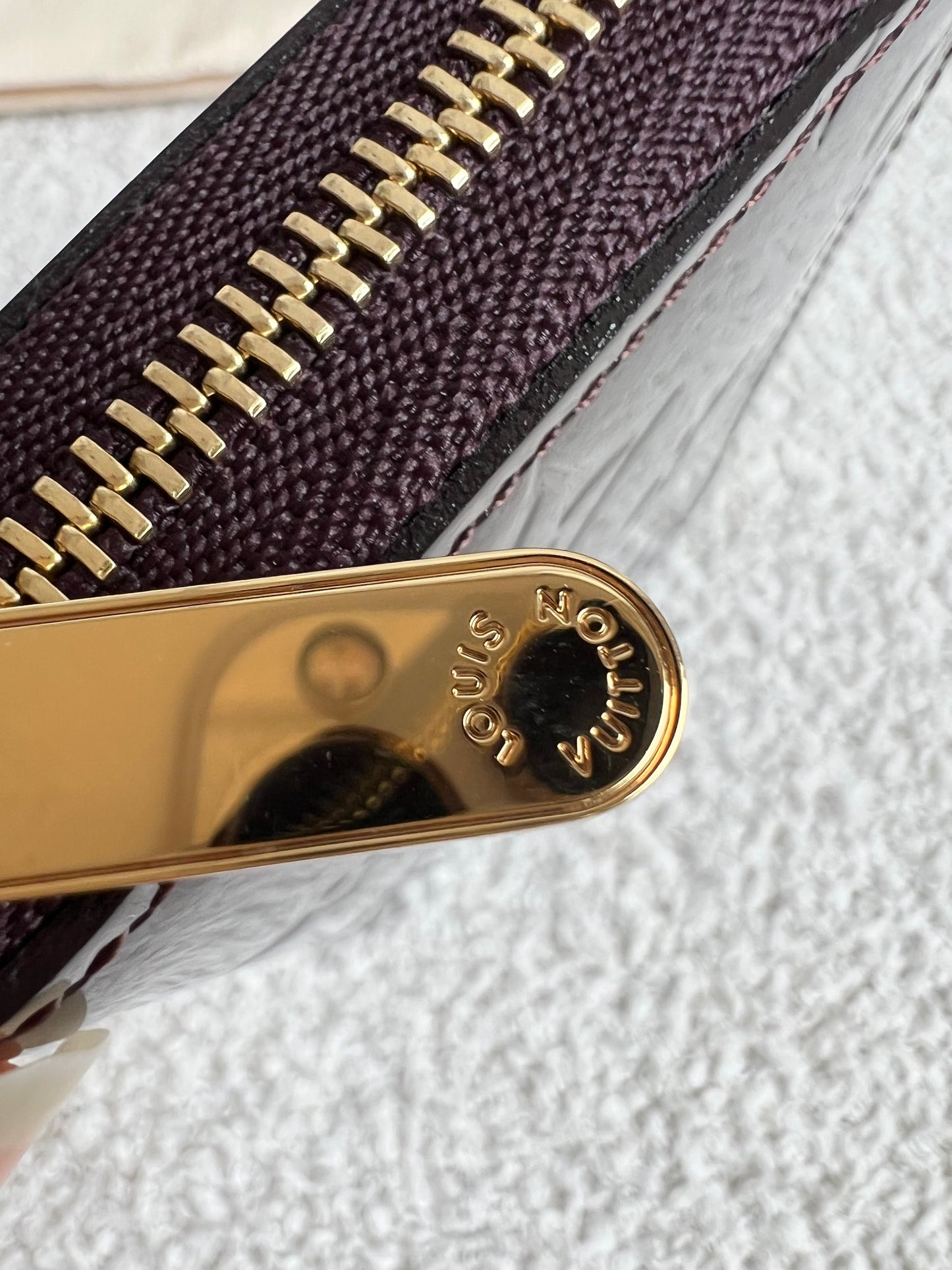 Louis Vuitton Zippy Coin Purse in Amarante Vernis Patent (RRP £420)