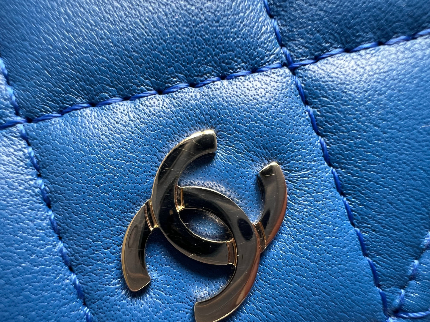Chanel Blue Lambskin Wallet on Chain (RRP £2,930)