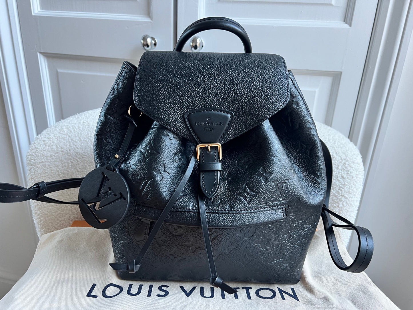 Louis Vuitton Montsouris Backpack Black Empreinte (RRP £2170)