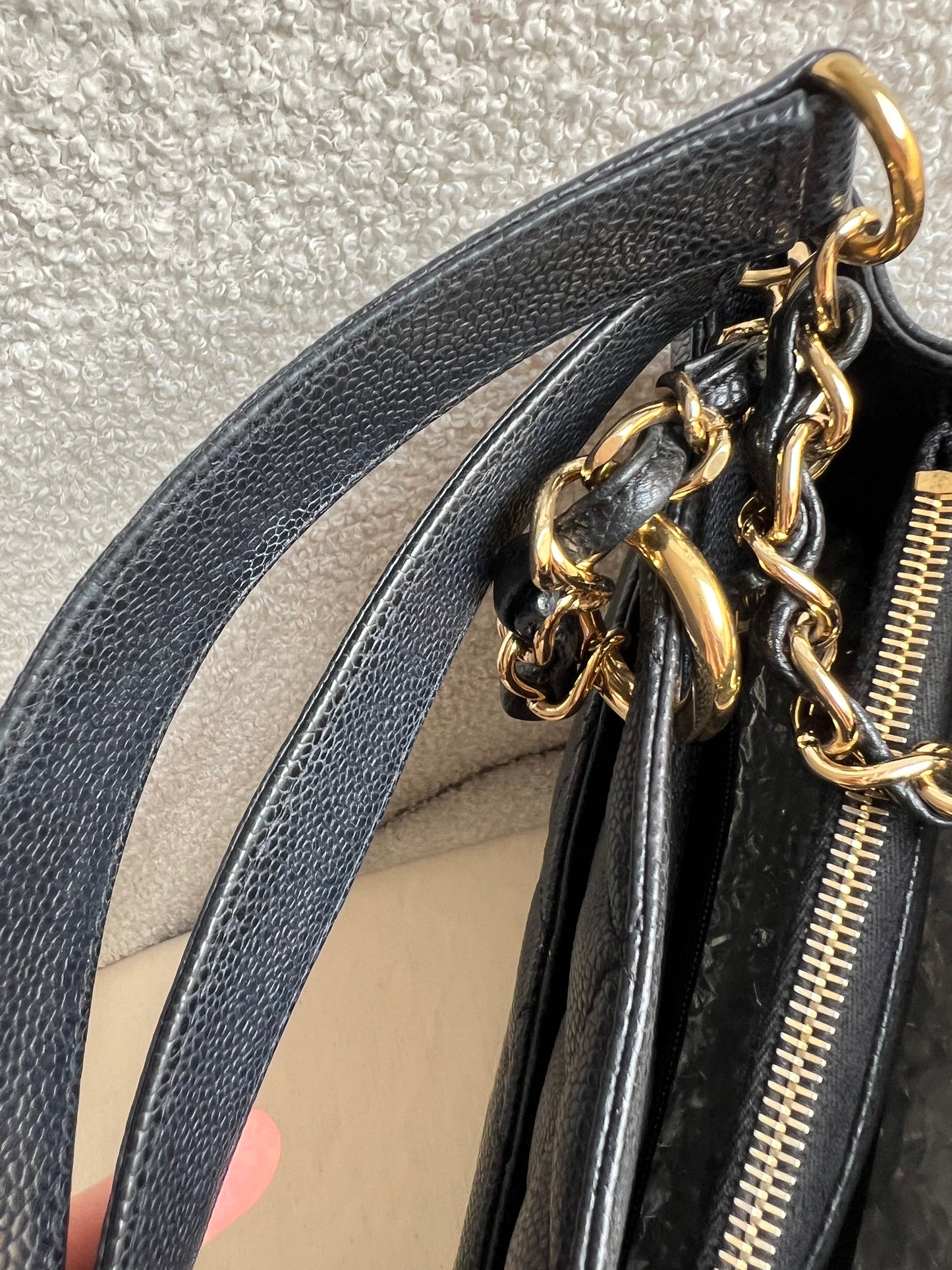 Chanel Black Caviar Grand Shopper Tote Gold Hardware (GST)
