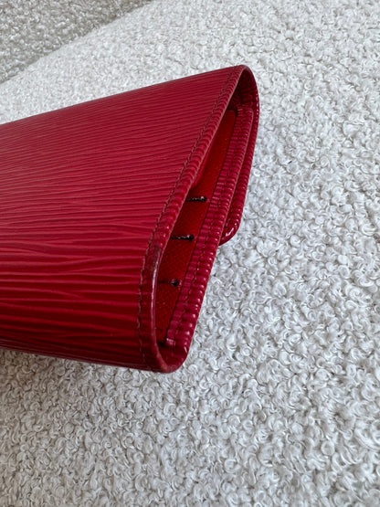 Louis Vuitton Sarah Continental Flap Wallet in Red Epi