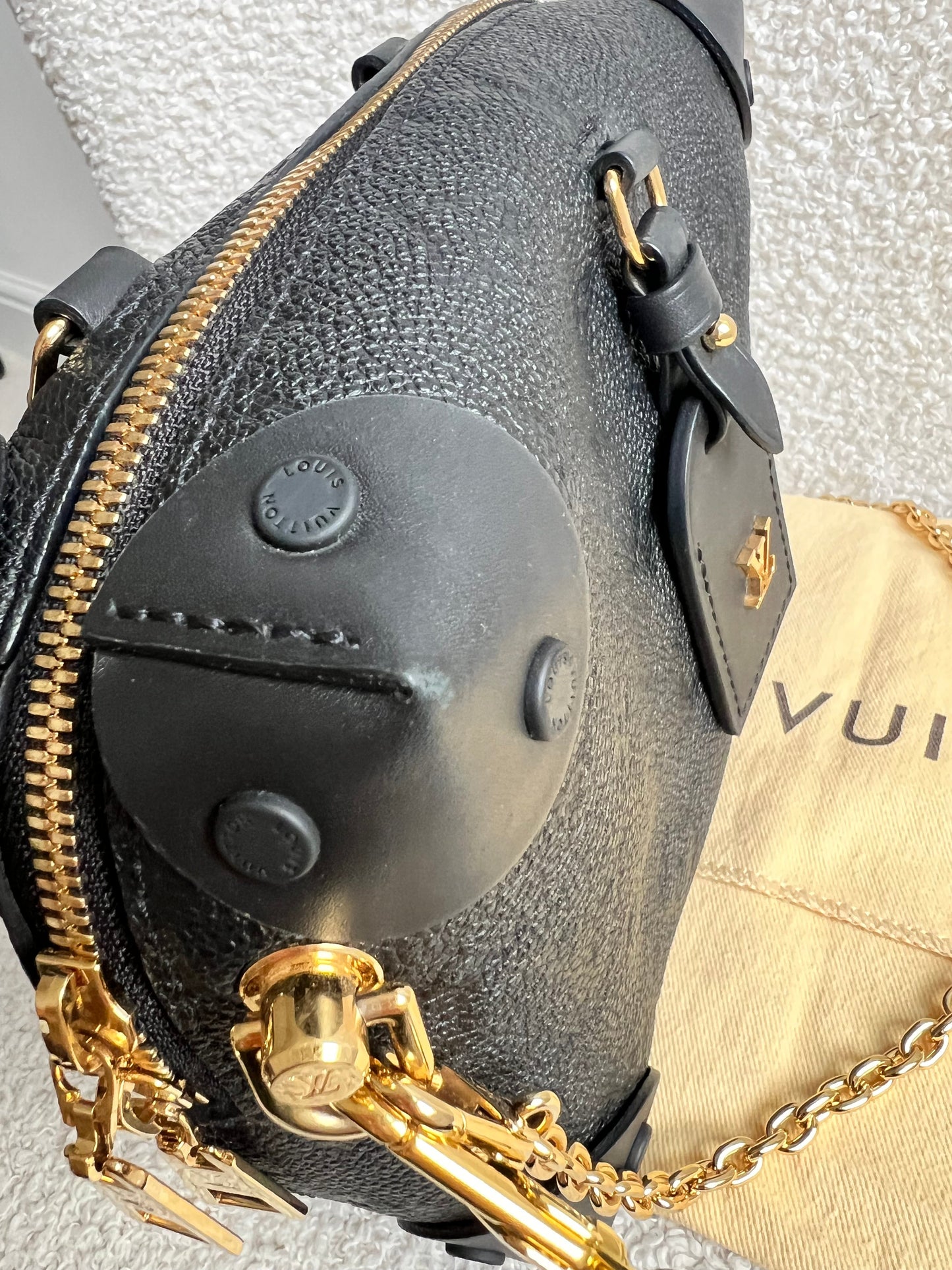 Louis Vuitton Black Empreinte Petite Malle Souple Bag (RRP £2420)