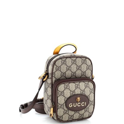 Neo Vintage Top Handle Crossbody Bag GG Coated Canvas Mini