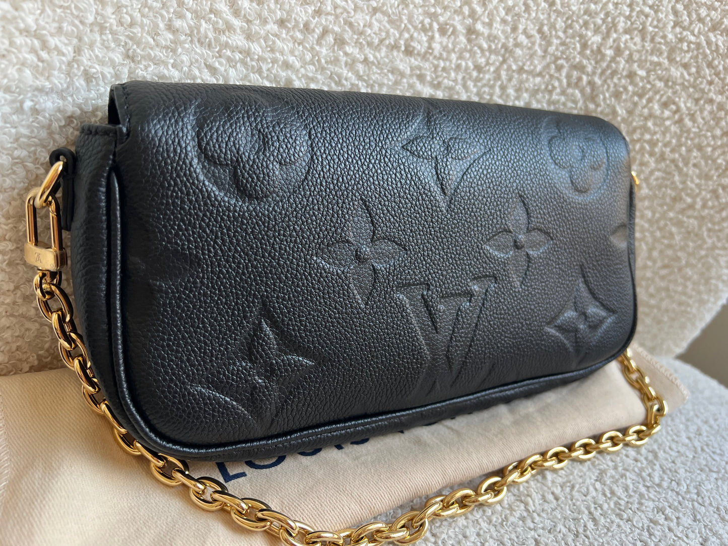 Louis Vuitton Ivy Wallet on Chain Bag Black Empreinte (RRP £1,490)