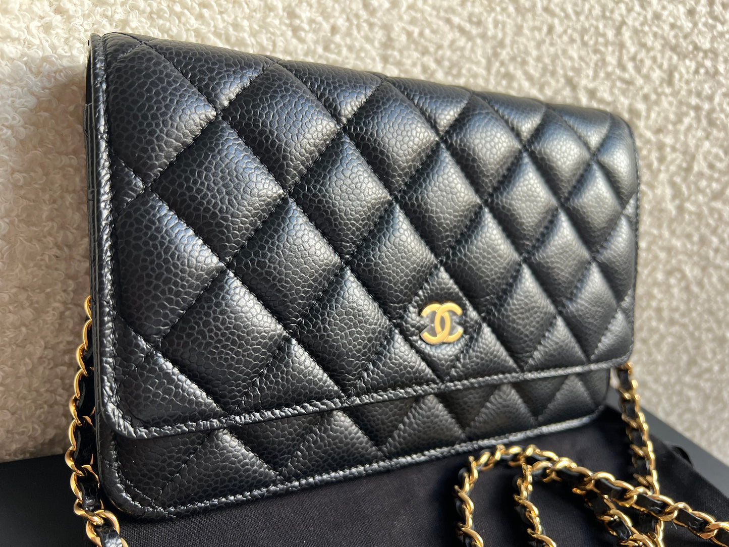 Chanel Black Caviar Wallet on Chain (RRP £2,930)