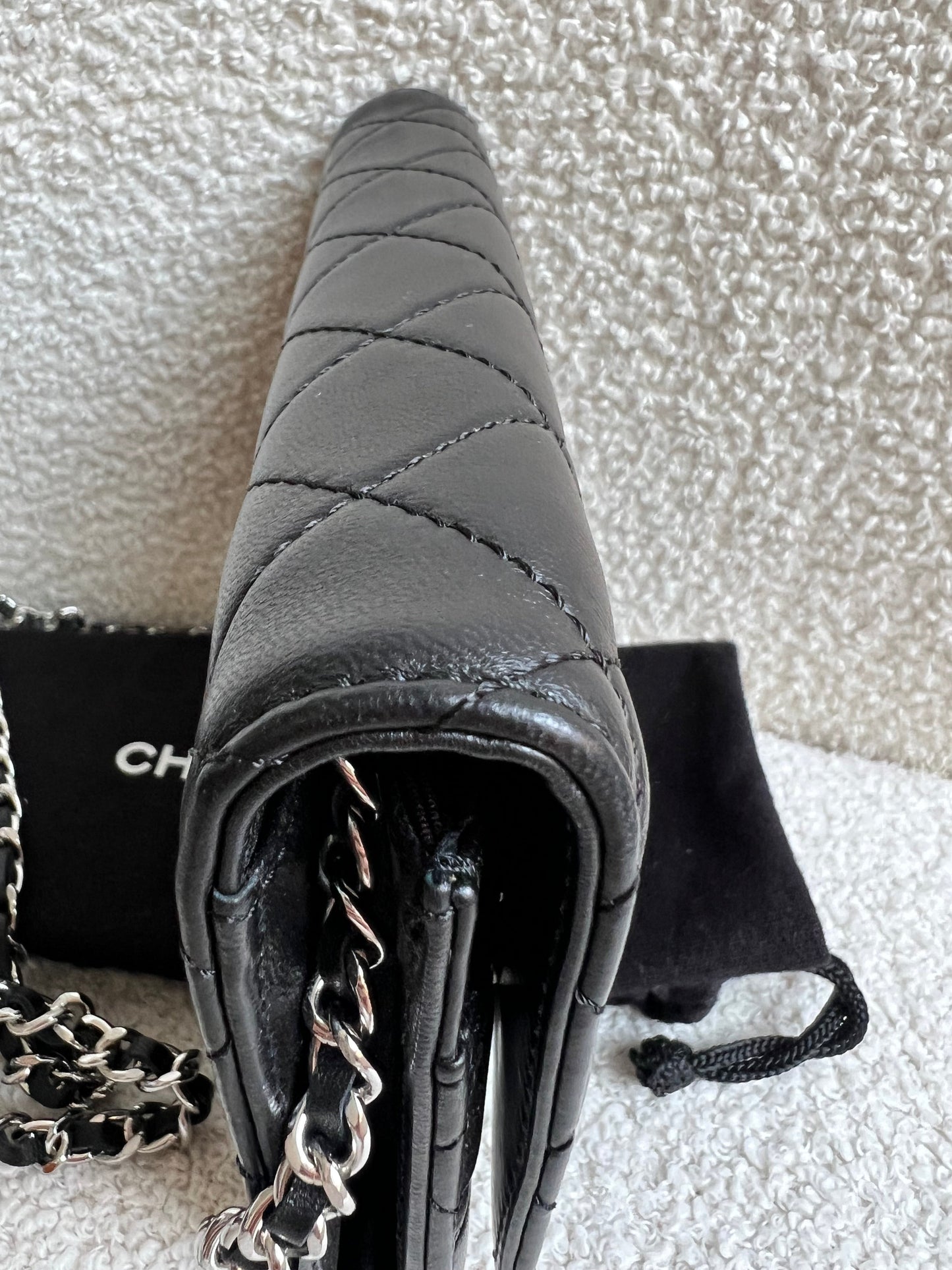 Chanel Wallet on Chain in Black Lambskin Silver Hardware (RRP £2,930)