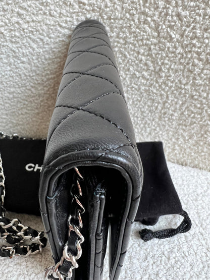 Chanel Wallet on Chain in Black Lambskin Silver Hardware (RRP £2,930)