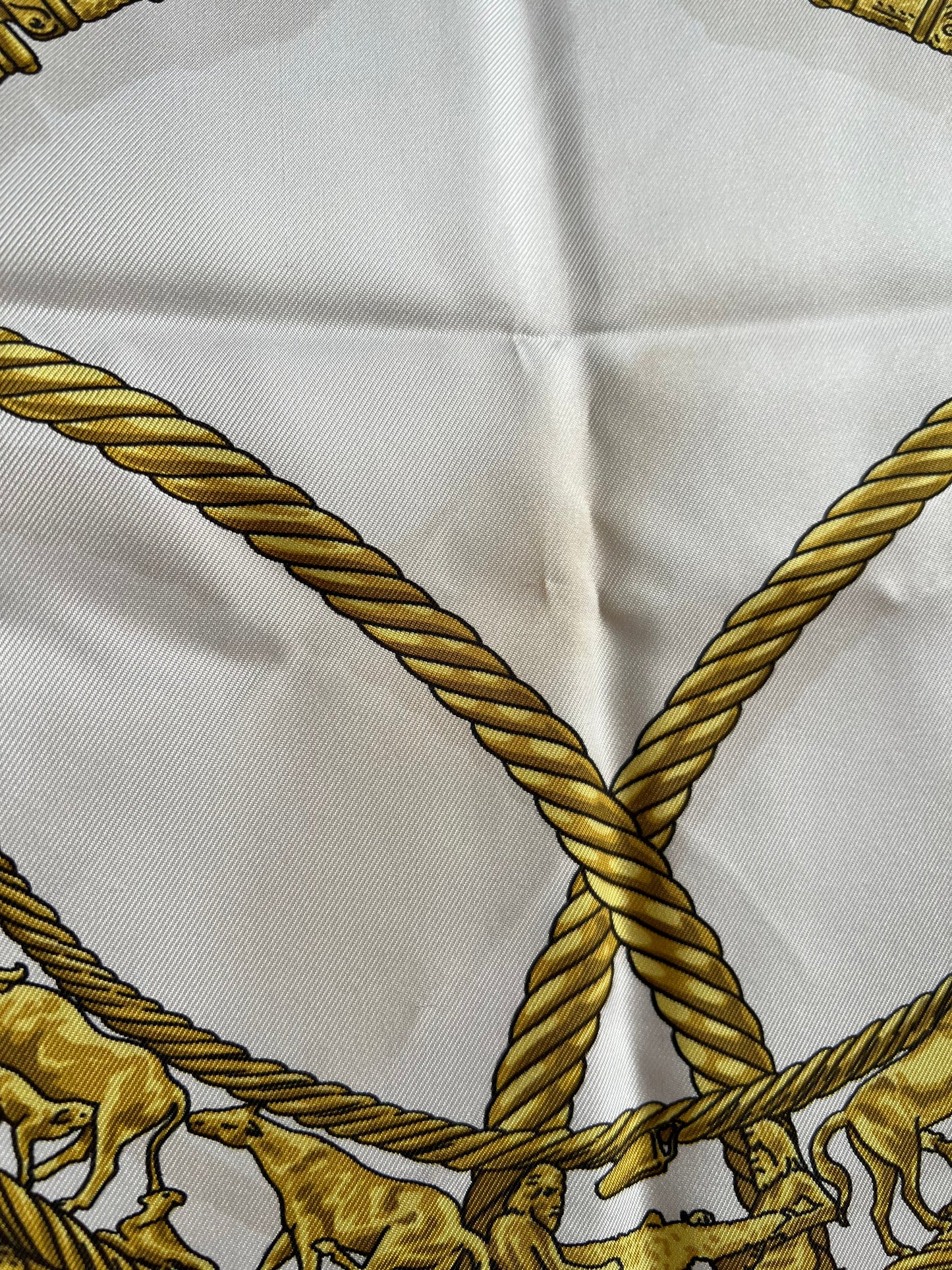 Hermès silk scarf "Les Cavaliers d'Or"