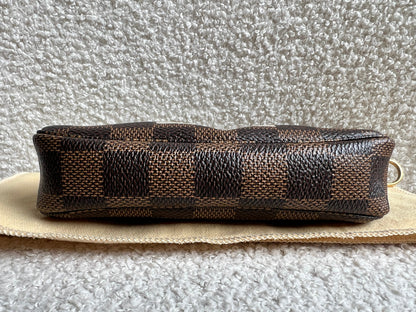 Louis Vuitton Limited Edition Trunks and Locks Mini Pochette Accessoires in Damier Ebene