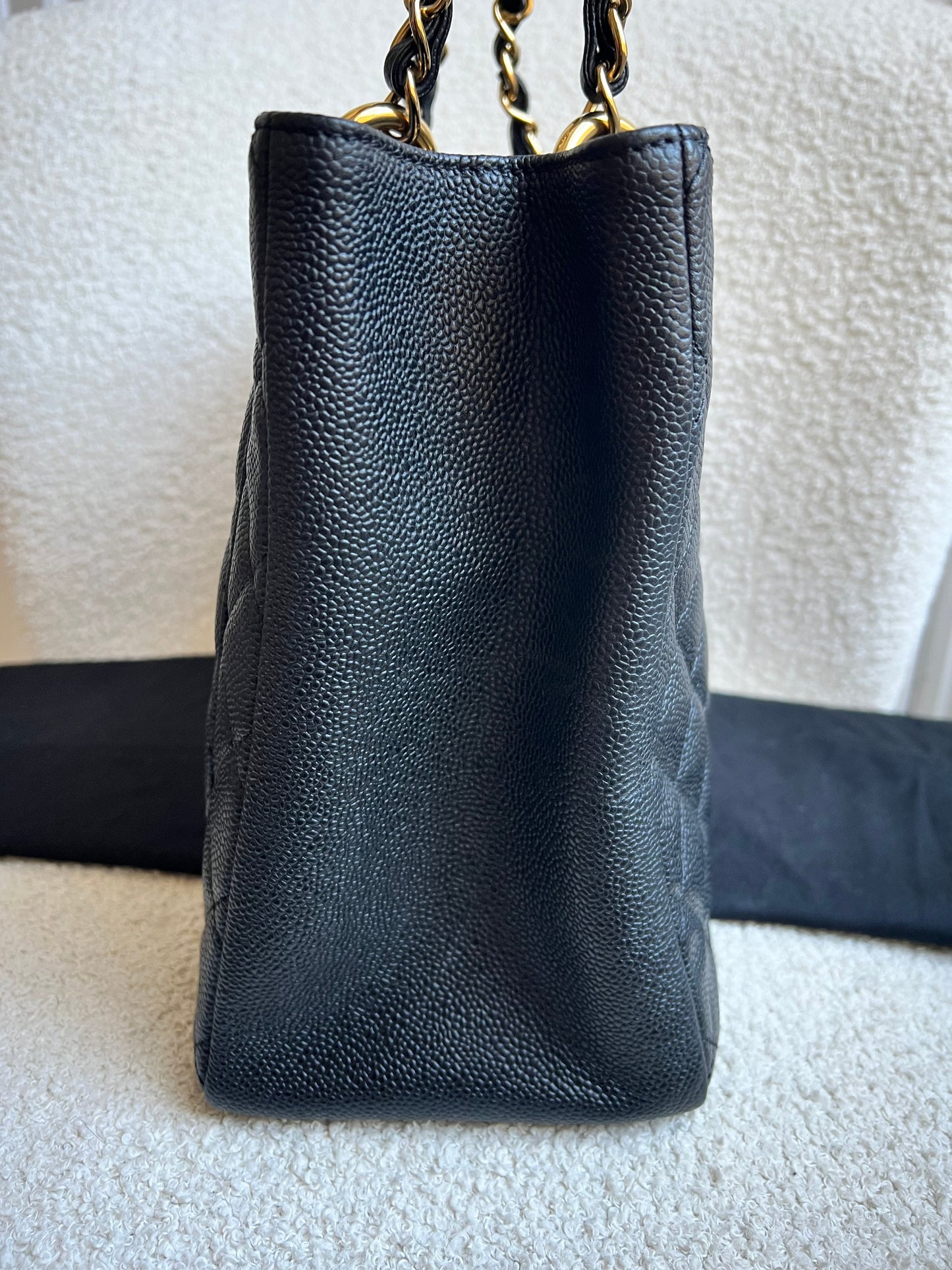 Chanel Black Caviar Grand Shopper Tote Gold Hardware (GST)