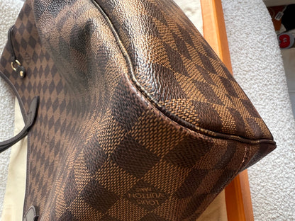 Louis Vuitton Neverfull MM Damier Ebene Rose Ballerine (RRP £1470)