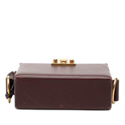 Red Dior Lambskin Dioraddict Lockbox Crossbody