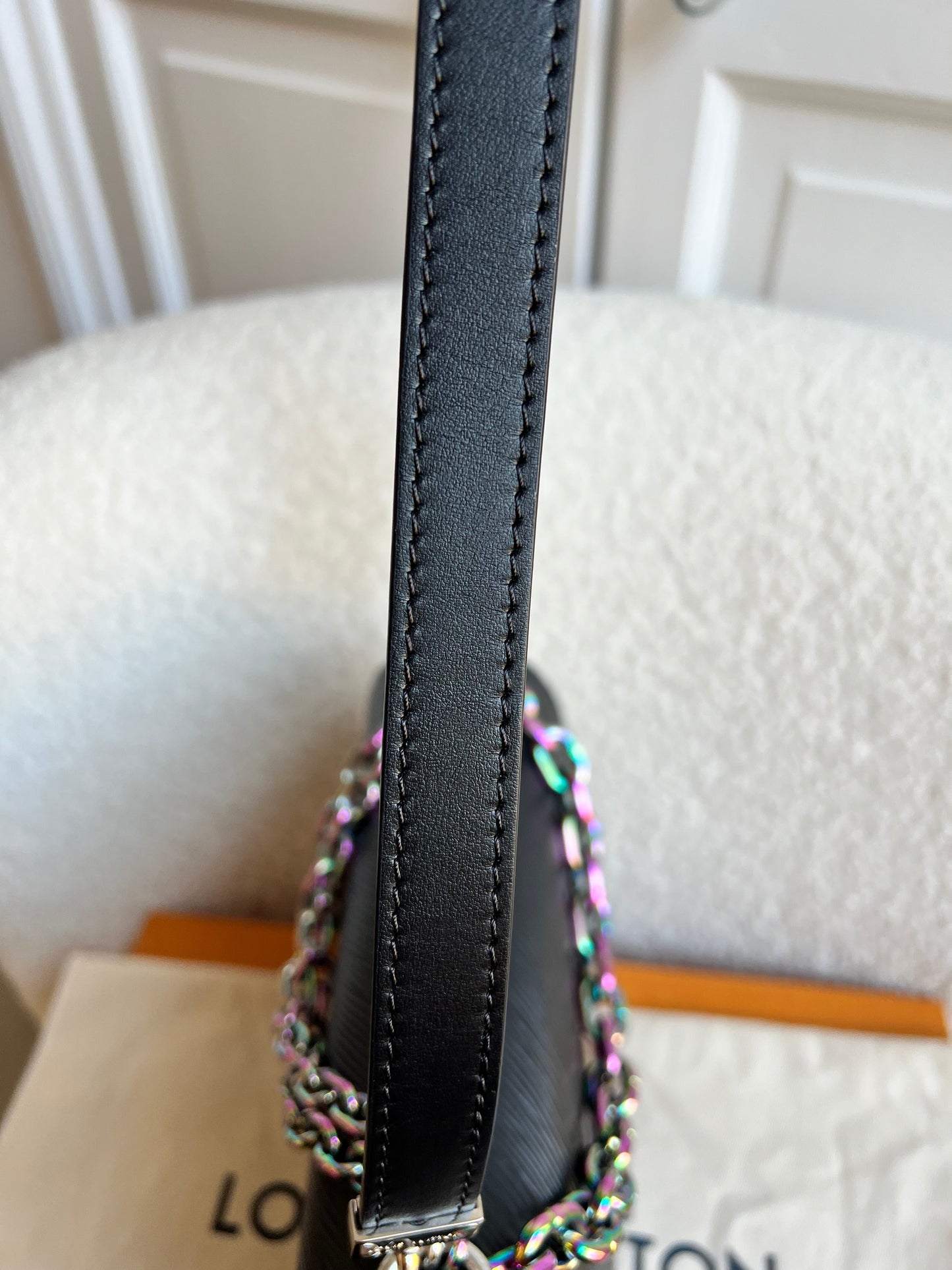Louis Vuitton Black Triple Chain Twist MM Shoulder Bag (RRP £3550)