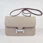 Luxury Hermes Constance 28Cm Togo Leather Bag Grey Silver