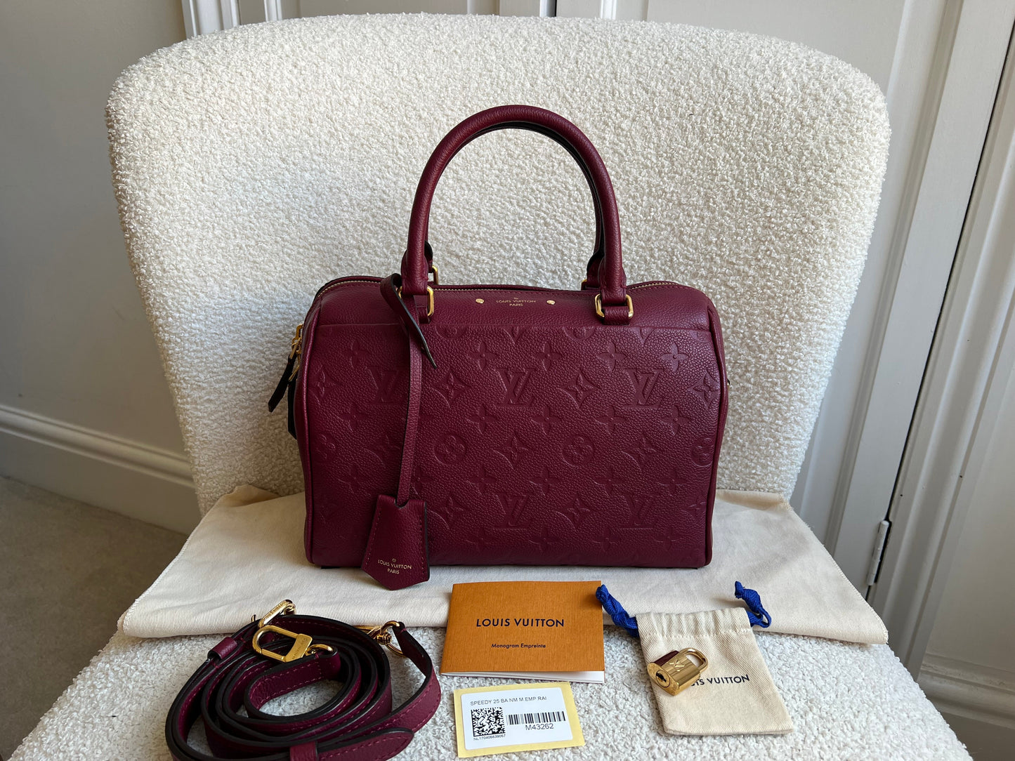 Louis Vuitton Speedy 25 Raisin Empreinte (RRP £1,840)