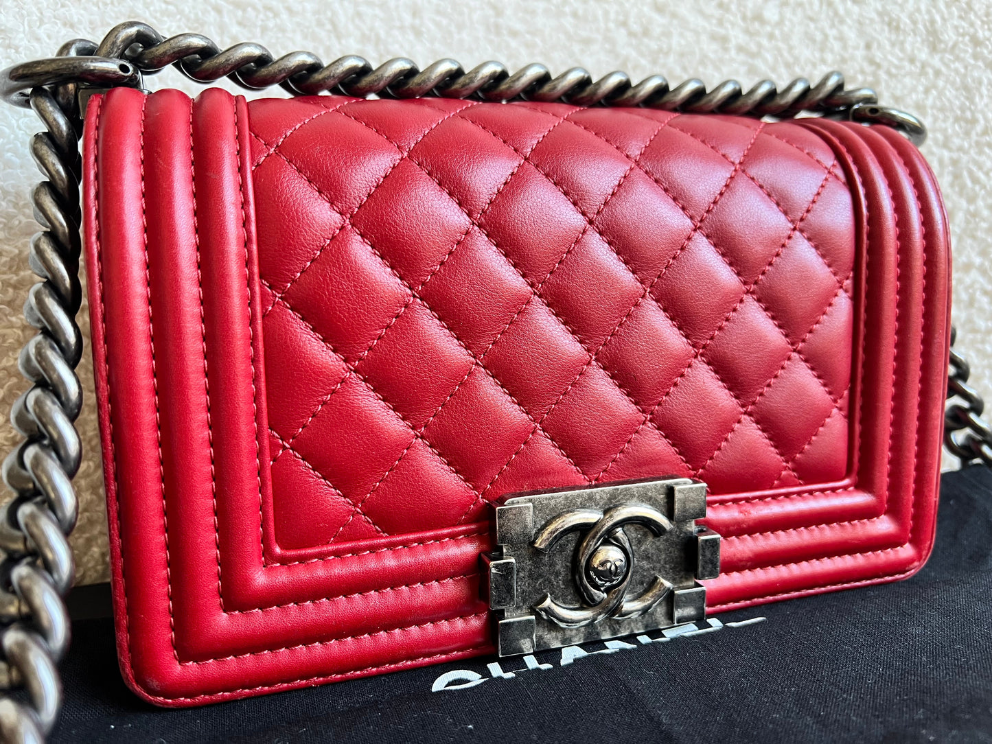 Chanel Small Red Boy Bag (RRP £5,390)