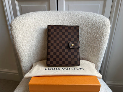 Louis Vuitton Damier Ebene Large Ring Agenda Cover (RRP £595)