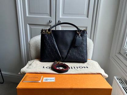 Louis Vuitton V Tote MM Navy Empreinte (RRP £2,390)
