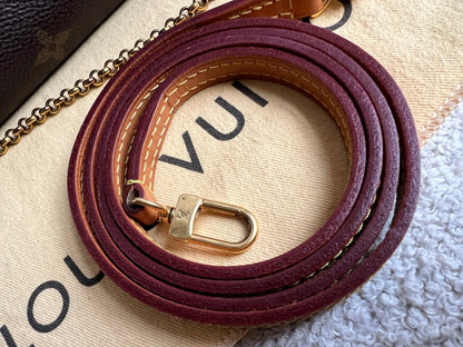 Louis Vuitton Red and Monogram Pallas Pochette