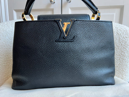 Louis Vuitton Capucines MM Black with Silver Hardware (RRP £4,350)