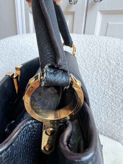 Louis Vuitton Capucines MM Black with Silver Hardware (RRP £4,350)