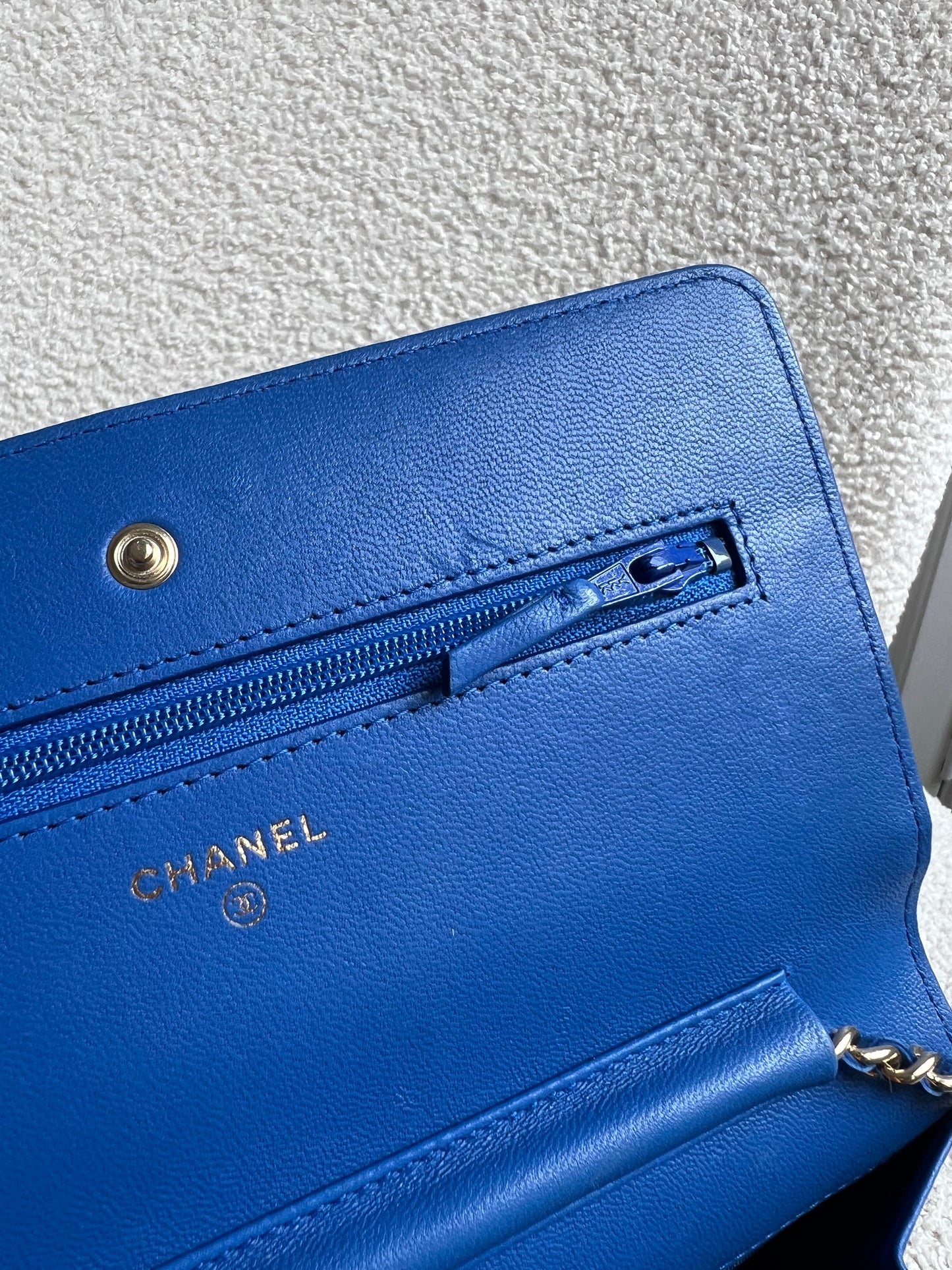 Chanel Blue Lambskin Wallet on Chain (RRP £2,930)