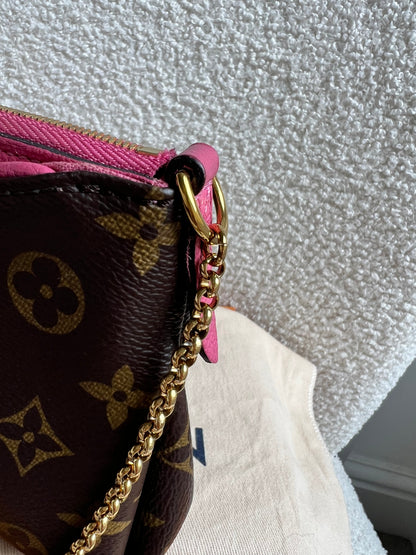 Louis Vuitton Pink and Monogram Pallas Pochette