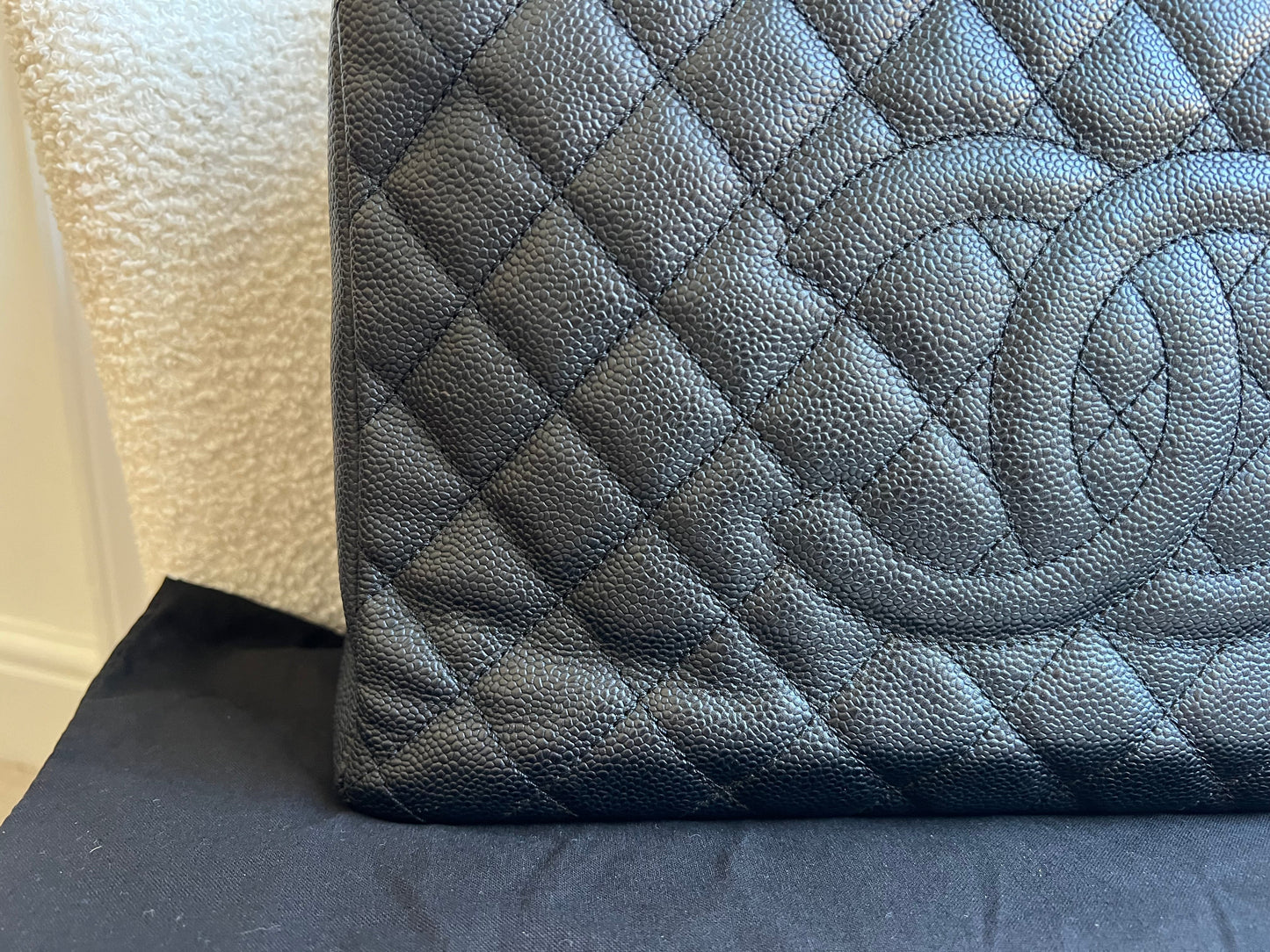 Chanel Black Caviar Grand Shopper Tote (GST) Silver Hardware