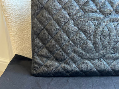 Chanel Black Caviar Grand Shopper Tote (GST) Silver Hardware